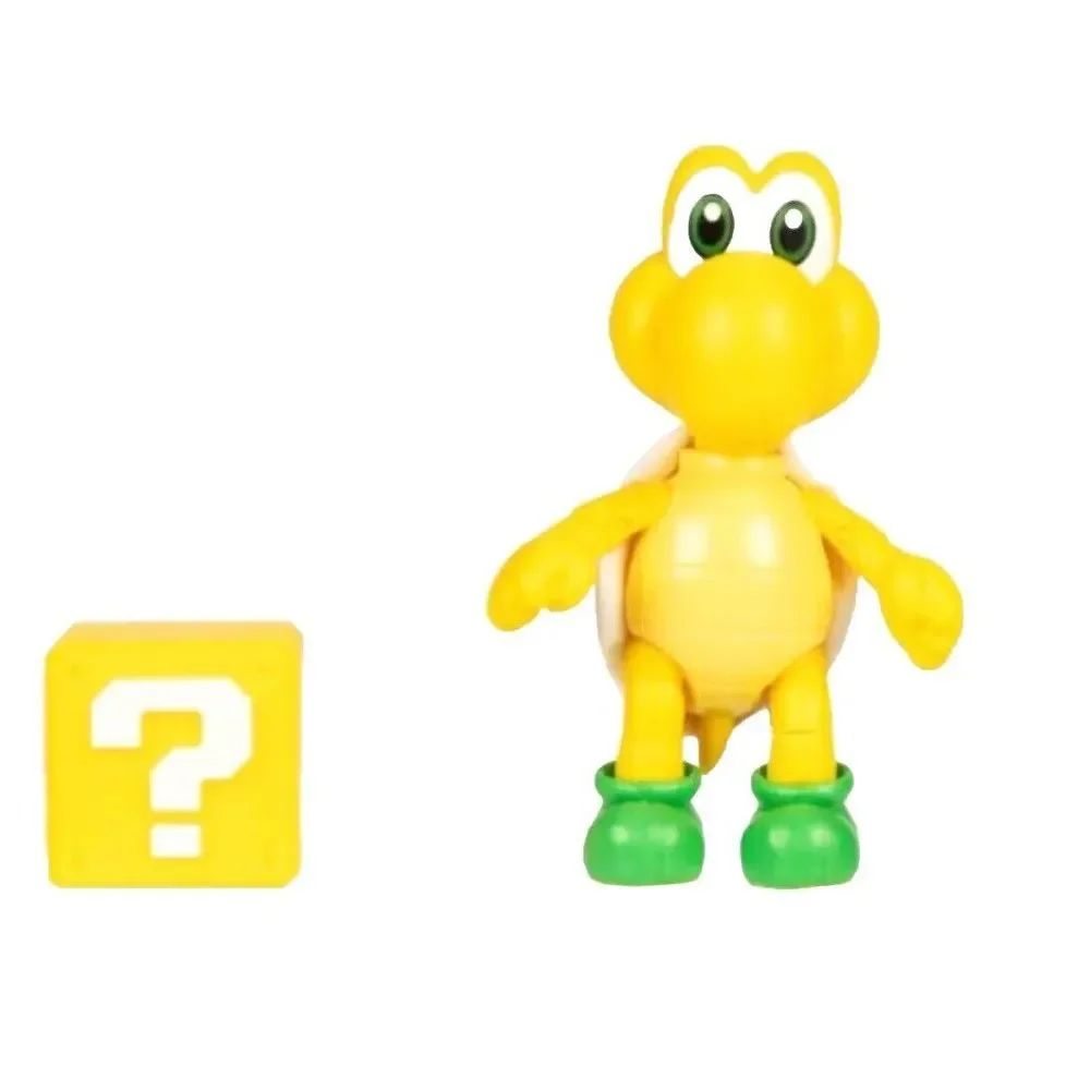 Super Mario Koopa Troopa with Question Block Action Figure Collectible Jakks NIB